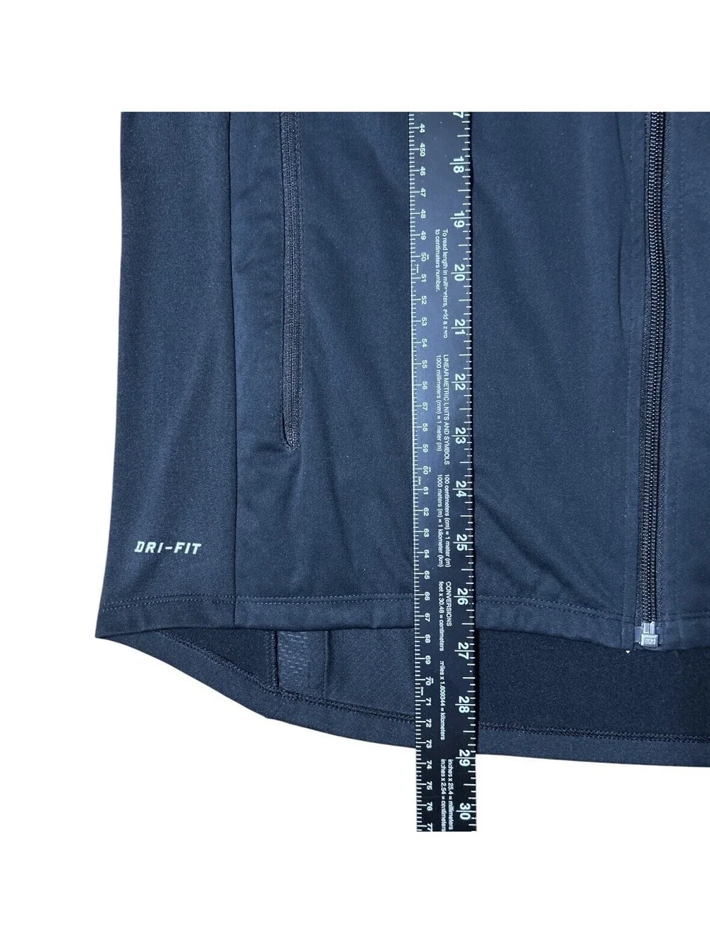 Nike Men's Dri-FIT Full Zip Running Jacket Black Lined Thumb Holes Size Medium